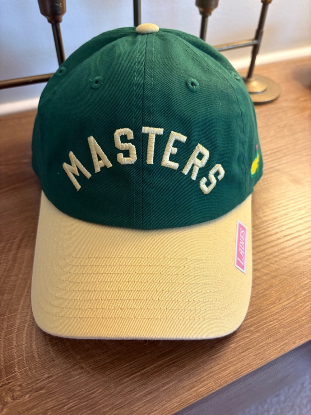 2026 Women's MASTERS Embroidered Golf Cap in Green and Yellow
